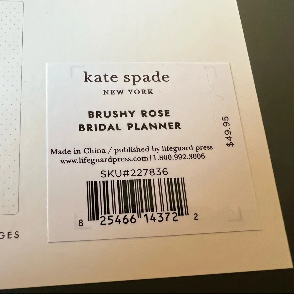 NIB Kate Spade Brushy Rose Bridal Planner